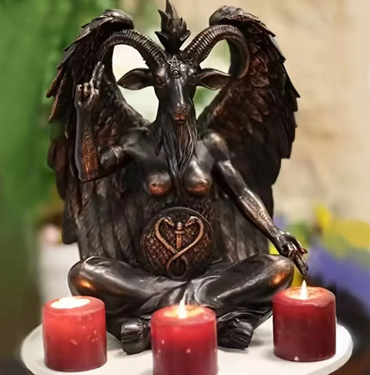 🕯️ Baphomet Altar Figure – Symbol of Inner Alchemy & Divine Balance