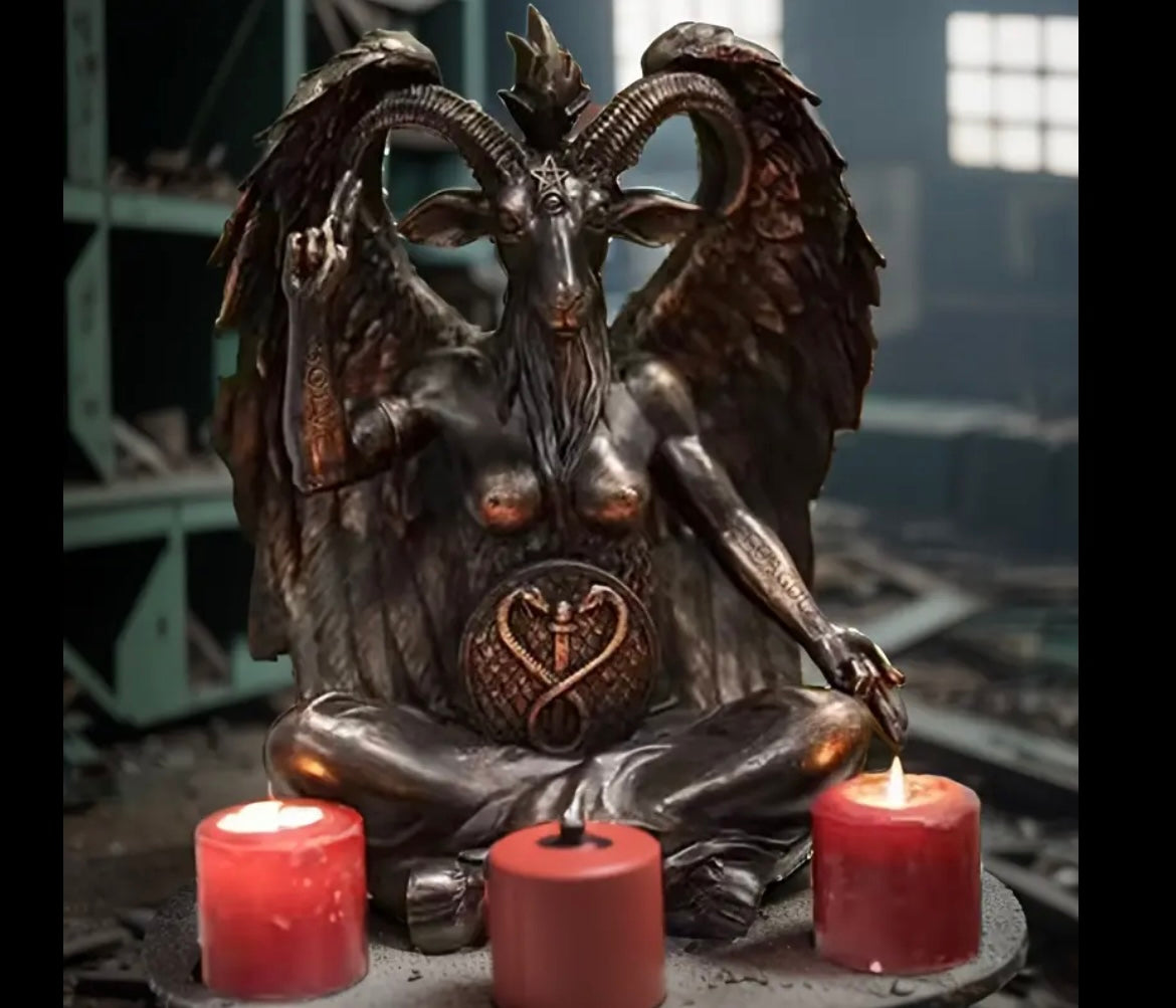 🕯️ Baphomet Altar Figure – Symbol of Inner Alchemy & Divine Balance